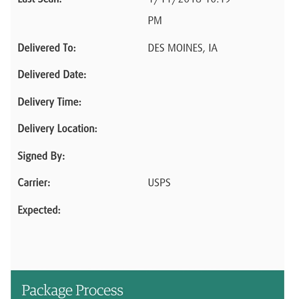 Recent Tracking From Usps!! View 2